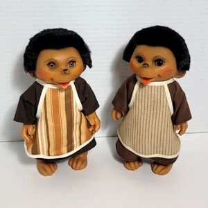 Rare Hedgie Family DanDoll Child Hedgehog Dolls Lot of Two Vintage 1982 Denmark